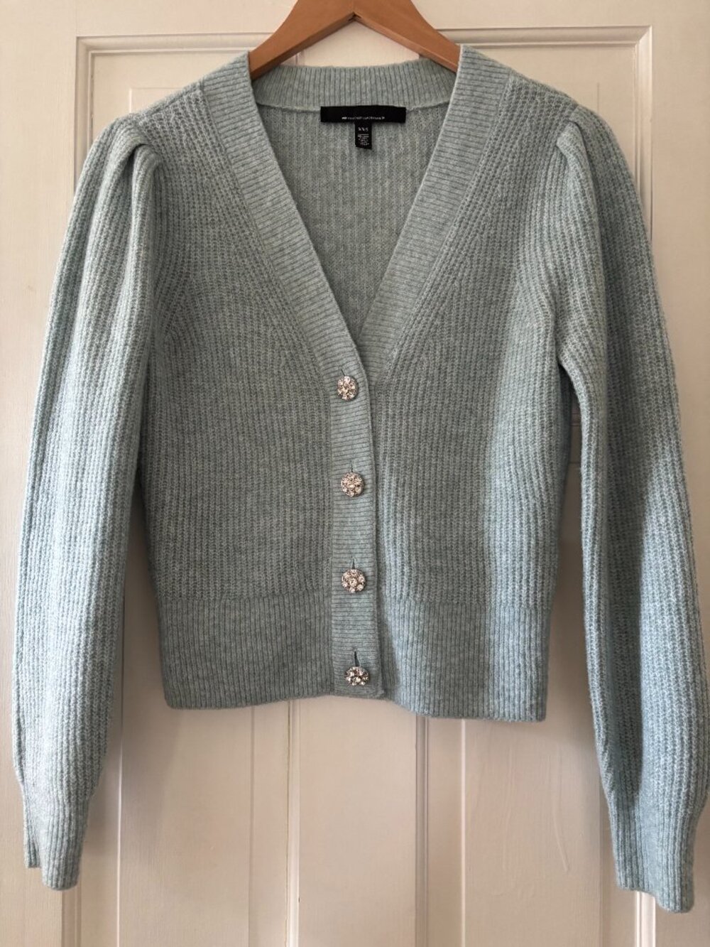 WHBM Light Blue Sweater Cardigan in XXS